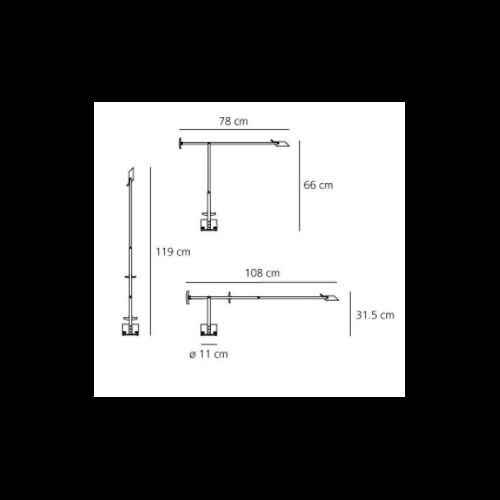 Artemide Tischleuchte TIZIO LED, 3000K,Aluminium, Polymer