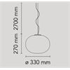 FLOS Pendelleuchte GLO-BALL S1 D33cm E27 Glasschirm