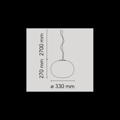 FLOS Pendelleuchte GLO-BALL S1 D33cm E27 Glasschirm