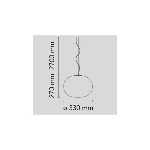FLOS Pendelleuchte GLO-BALL S1 D33cm E27 Glasschirm