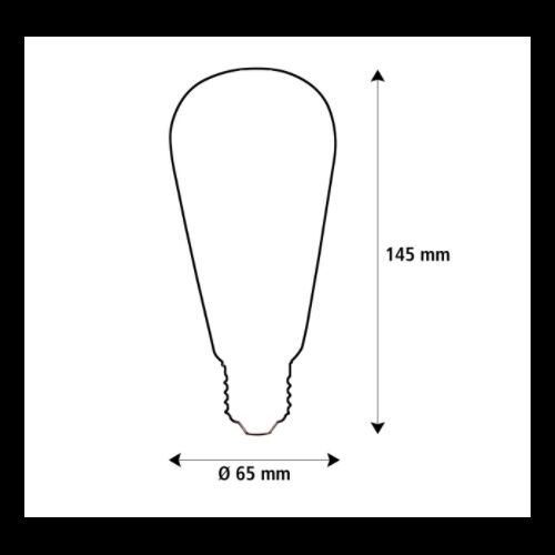 SEGULA LED-Rustika Long Style klar E27 6W 420lm 2600K dim