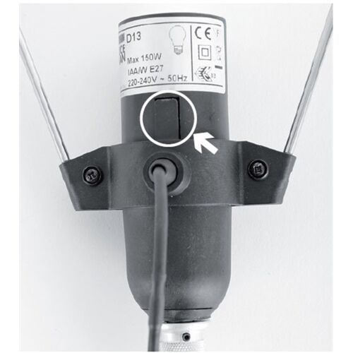 Luceplan Stabhalter Halbschale vorn Costanza, Loch f Sensor