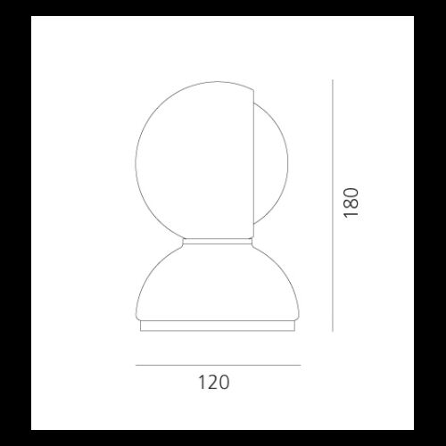 Artemide Tischleuchte ECLISSE -E14 Design1967 drehb./Metall