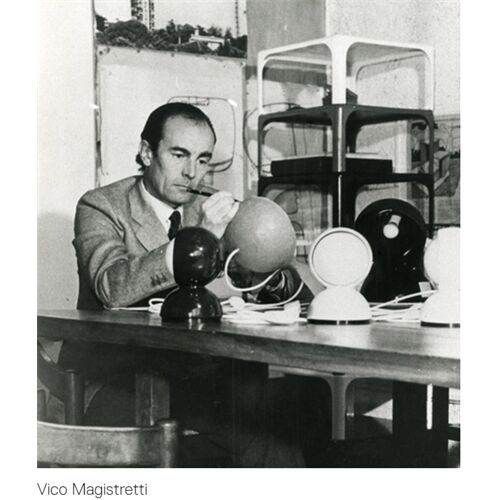 Artemide Tischleuchte ECLISSE -E14 Design1967 drehb./Metall