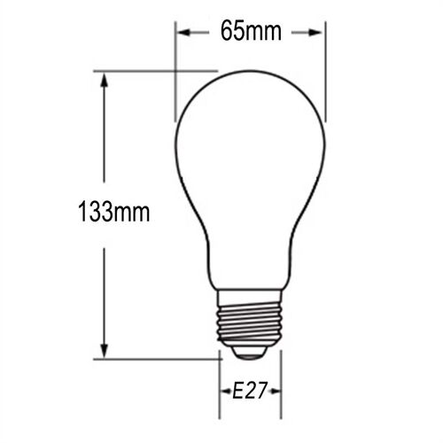 FLOS Leuchtmittel Zerodue 21W E27 2452lm 3000K CRI80 Dimmbar 133x65