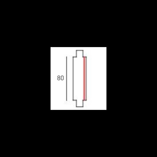 NORDIC*ALUMINIUM 1~ Mitteleinspeiser Schutzleiter Rechts 30x20 80mm