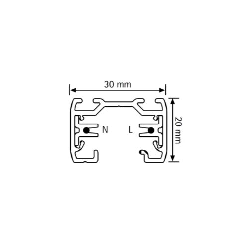 DLS Strahler REED P1 mit 1-Phasen-Adapter GU10 ohne LM