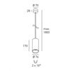 DLS BALI-S- Pendelleuchte 230V GU10 D=76 H=170mm