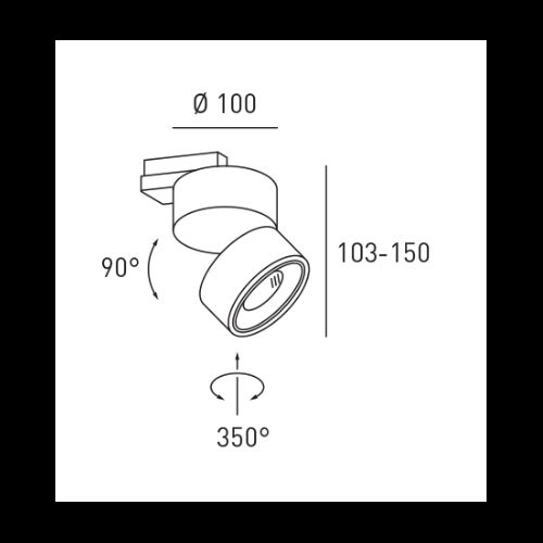 DLS Schienenstrahler -CLIPPO P3-14W 2700K 32° PhasDim