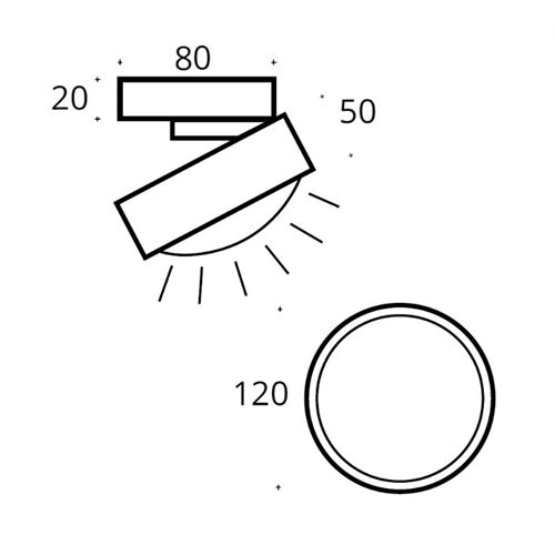 Top Light Anbaustrahler Puk Maxx Move LED 12W +Zubehör
