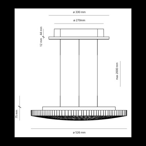 Artemide Pendelleuchte CALIPSO SUSPENSION 55W 2700K Dim