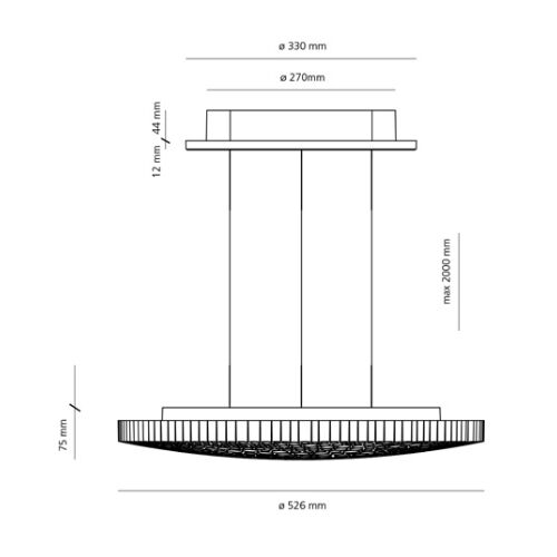 Artemide Pendelleuchte CALIPSO SUSPENSION 55W 2700K Dim