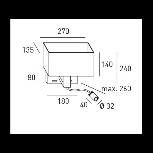 DLS Wandleuchte HARMONY LED FLEX Stoffschirm Creme