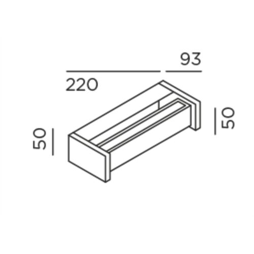 IP44.de Wand/Deckenleuchte -slat one- 8W 280lm 2700K