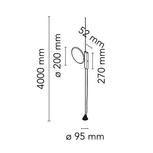 FLOS OK - LED Leuchte höhenverstell. dimb. mit Stecker