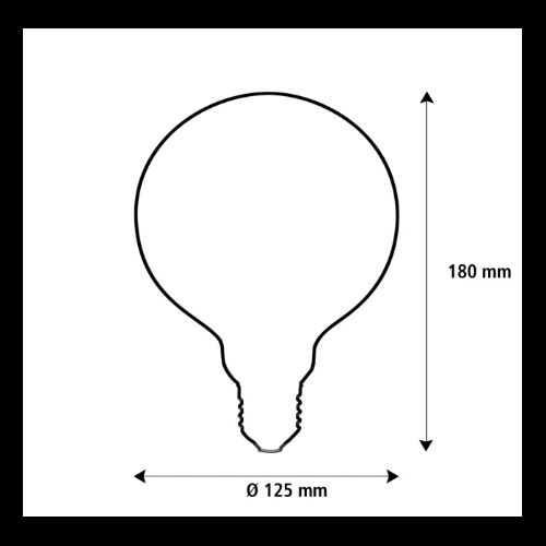 SEGULA 6,5W Globe 125 E27 VintageLine 650lm 2700K dimmbar