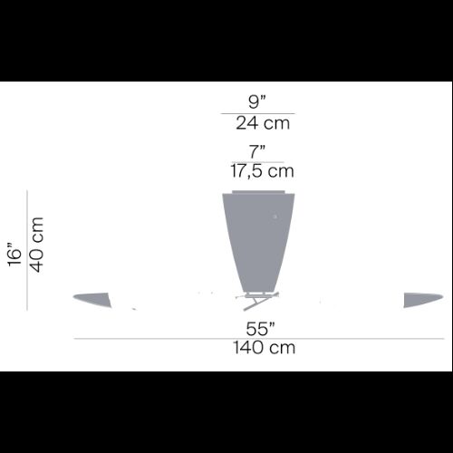 Luceplan Deckenventilator BLOW mit E27 dimb. OHNE Flügel