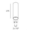 DLS Deckenleuchte BALI , D=76mm GU10 schwb 2x10°