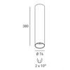DLS Deckenleuchte BALI L, D=76mm GU10 schwb 2x10°