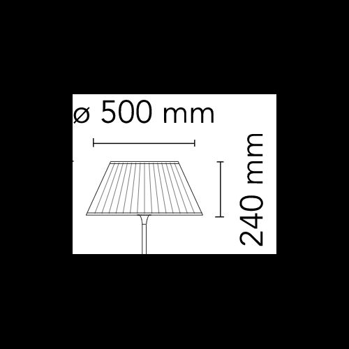 FLOS Ersatzteile Leuchtenschirm Romeo Soft, D=50 H=24cm Stoff