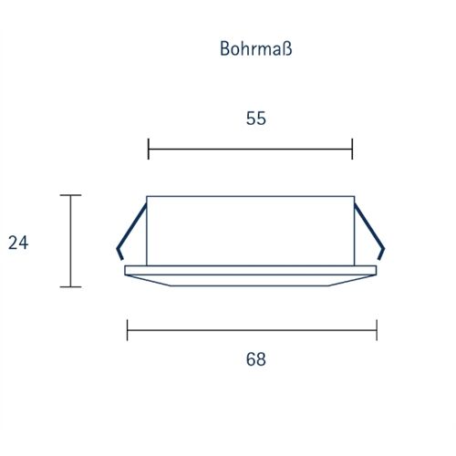 SIGOR EINBAULEUCHTE HALED 68MM 4W 2700K IP20 36° 260LM