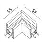 FLOS Architectural Eckverbinder 90° Magnetschiene
