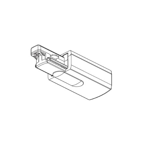 NORDIC*ALUMINIUM 1~ ENDEINSPEISER Schutzleiter Links L55,B30,H20mm