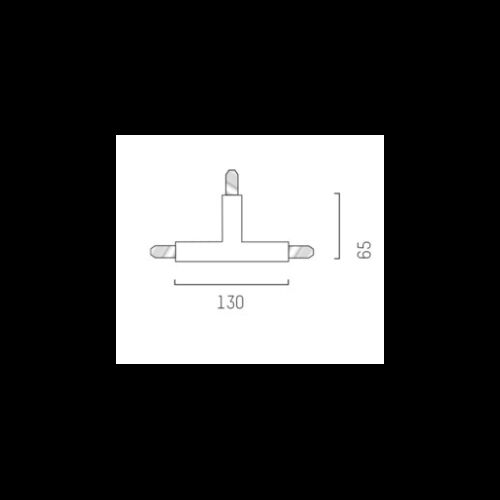 2~TRACK 240V T-Verbinder 2~Schiene 2x240V L130 B65 x18mm