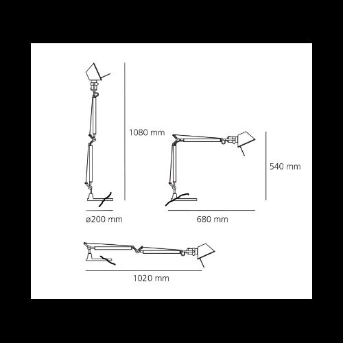 Artemide TOLOMEO MINI Body E27 ohne Befestigung/Fuß
