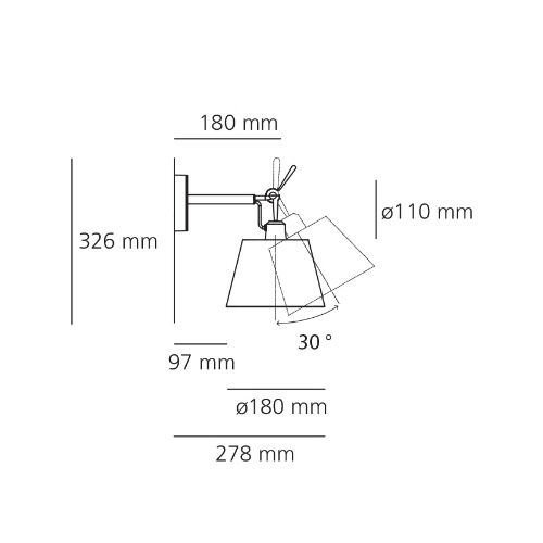 Artemide Leuchtenschirm f.TOLOMEO DIFFUSOR 18