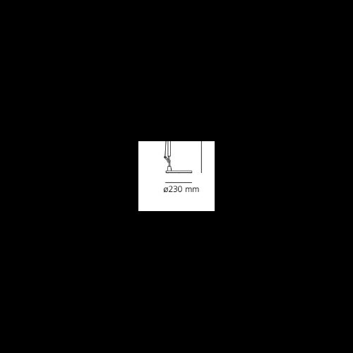 Artemide Tischfuß für TOLOMEO ø 23cm Aluminium lackiert