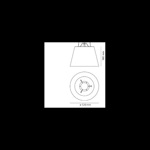 Artemide Leuchtenschirm TOLOMEO MEGA SUSPENSION ø 520 mm