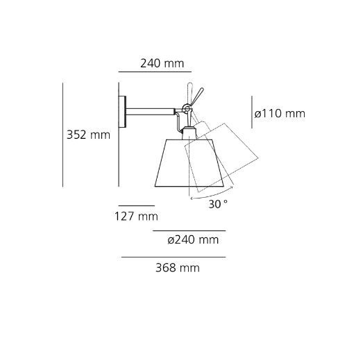 Artemide Leuchtenschirm TOLOMEO Diffusor ø 240 mm