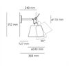 Artemide Leuchtenschirm TOLOMEO DIFFUSOR ø 240 mm