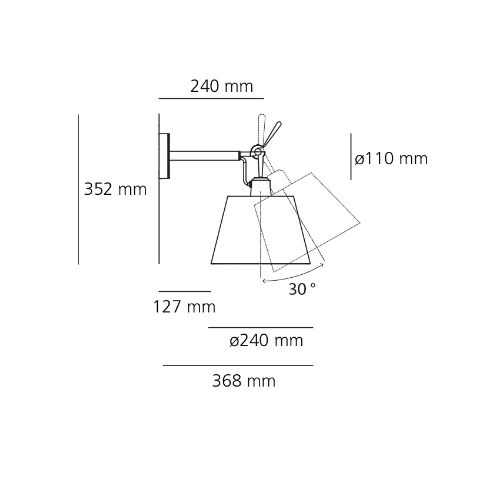 Artemide Leuchtenschirm TOLOMEO DIFFUSOR ø 240 mm