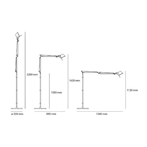 Artemide TOLOMEO Stehleuchte LED Body ohne Fuß