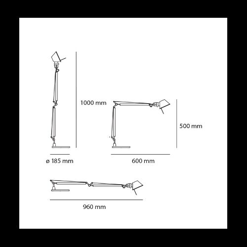Artemide TOLOMEO MIDI LED 3000K Body ohne Befestigung