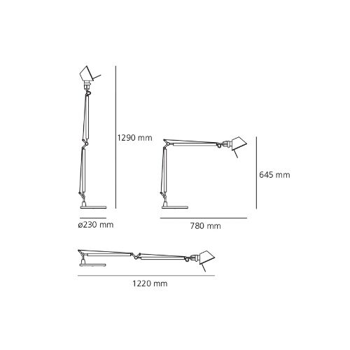 Artemide TOLOMEO Body E27 ohne Befestigung