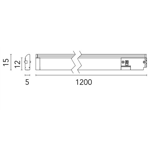 FLOS Architectural Light Stripe Wall-Washer 18W 829lm 3000K Beam° 114