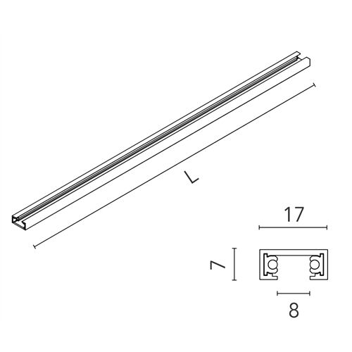 FLOS Architectural TRACK1MTSURFWHITEZEROTRACK