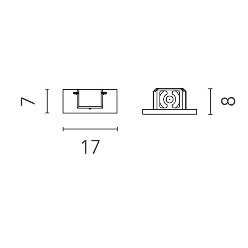 FLOS Architectural Endstück Schiene ZERO TRACK Kunststoff
