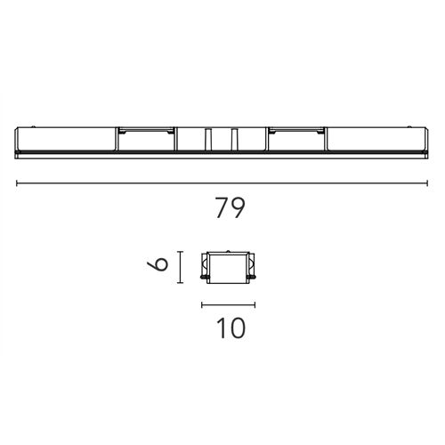 FLOS Architectural Stromschienenverbinder Gerade für ZERO TRACK