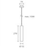 BRUCK 2~Pendel STAR 55 LED 10W 2700K 800Lm H270 D55