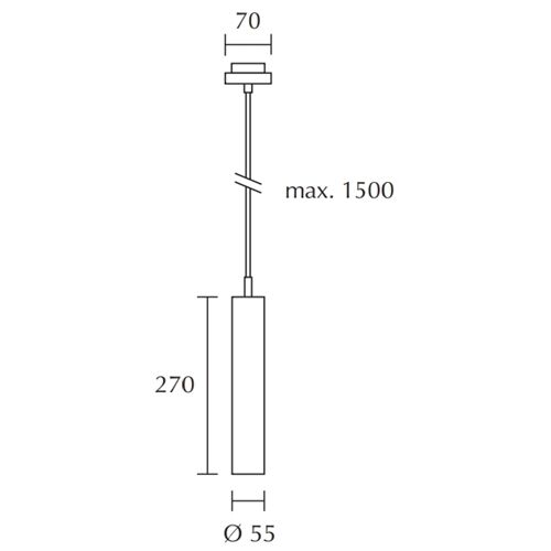 BRUCK 2~Pendel STAR 55 LED 10W 2700K 800Lm H270 D55