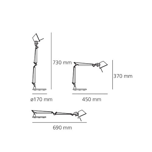 Artemide TOLOMEO MICRO Body und Fuß, Fassung E14 LED